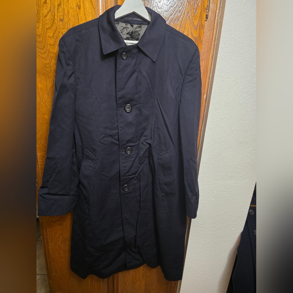 Aquascutum Of London Aqua 5 100% Wool Trench Coat Size 38 Reg.